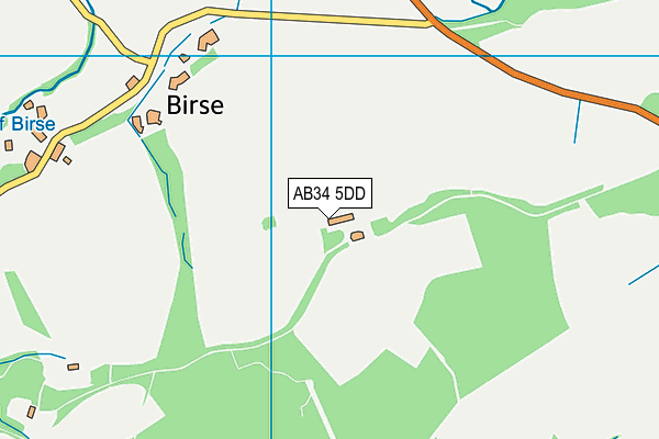 AB34 5DD map - OS VectorMap District (Ordnance Survey)