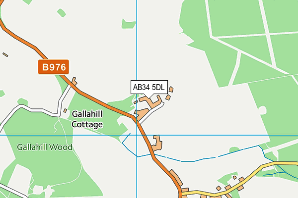 AB34 5DL map - OS VectorMap District (Ordnance Survey)