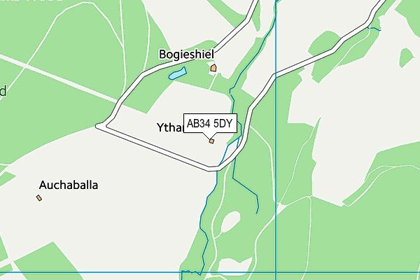 AB34 5DY map - OS VectorMap District (Ordnance Survey)