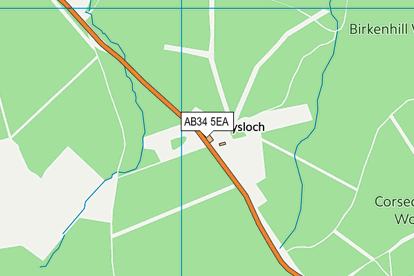 AB34 5EA map - OS VectorMap District (Ordnance Survey)