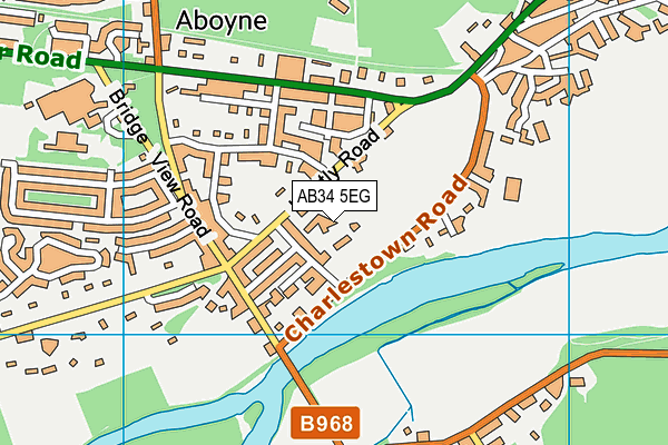 AB34 5EG map - OS VectorMap District (Ordnance Survey)