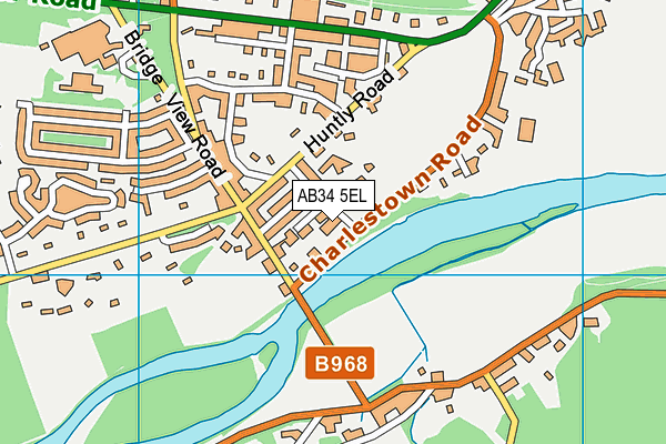 AB34 5EL map - OS VectorMap District (Ordnance Survey)