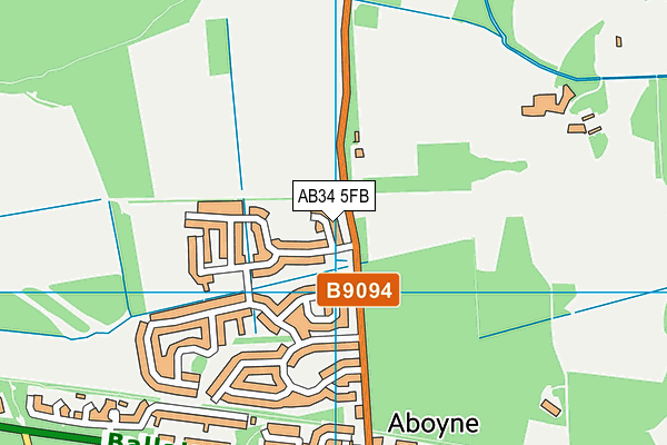 AB34 5FB map - OS VectorMap District (Ordnance Survey)