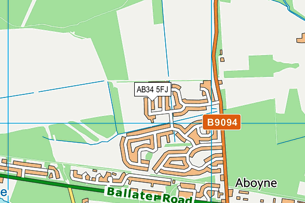 AB34 5FJ map - OS VectorMap District (Ordnance Survey)