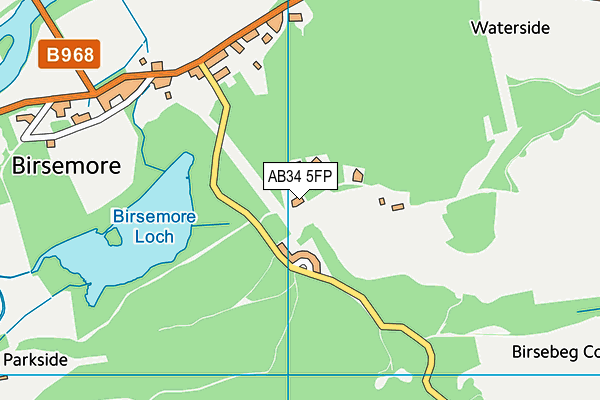 AB34 5FP map - OS VectorMap District (Ordnance Survey)