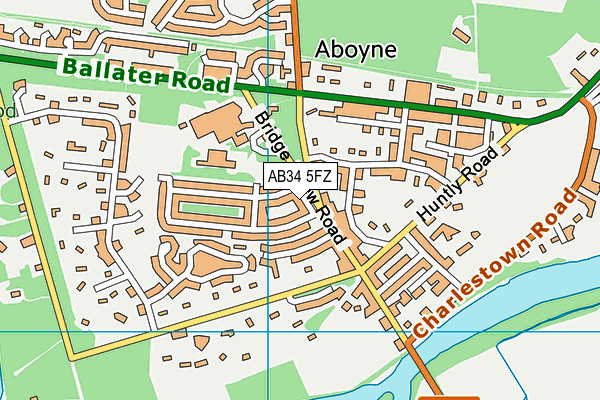 AB34 5FZ map - OS VectorMap District (Ordnance Survey)