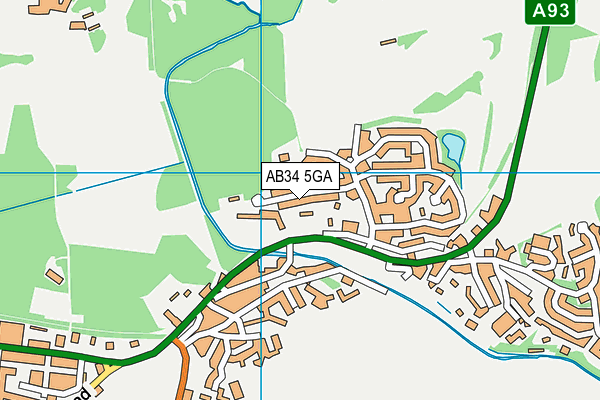 AB34 5GA map - OS VectorMap District (Ordnance Survey)