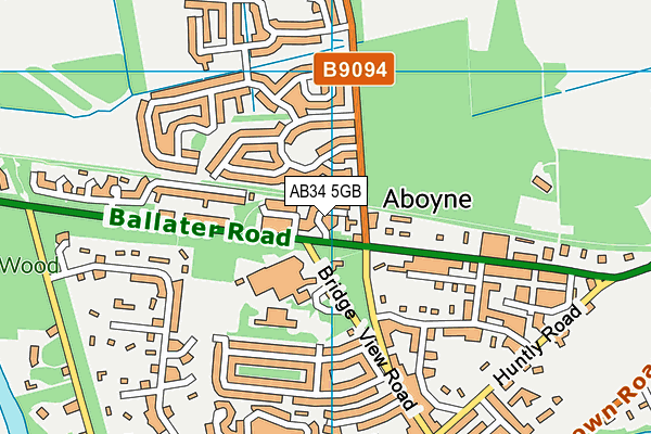 AB34 5GB map - OS VectorMap District (Ordnance Survey)