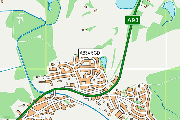AB34 5GD map - OS VectorMap District (Ordnance Survey)