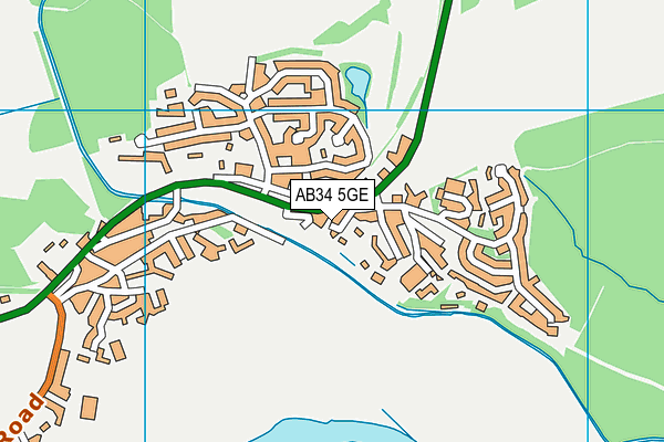 AB34 5GE map - OS VectorMap District (Ordnance Survey)