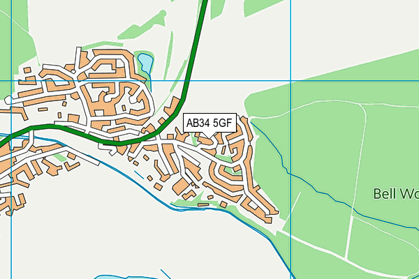AB34 5GF map - OS VectorMap District (Ordnance Survey)