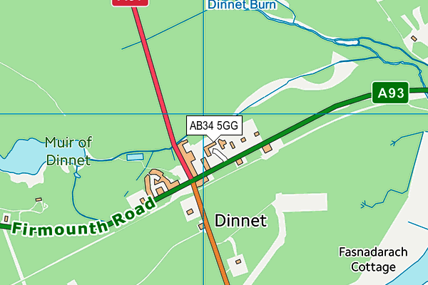 AB34 5GG map - OS VectorMap District (Ordnance Survey)
