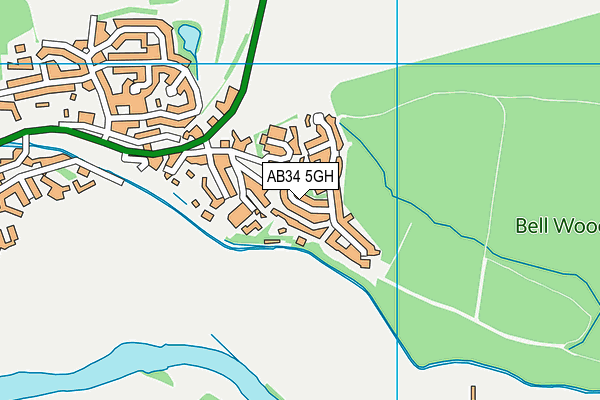 AB34 5GH map - OS VectorMap District (Ordnance Survey)