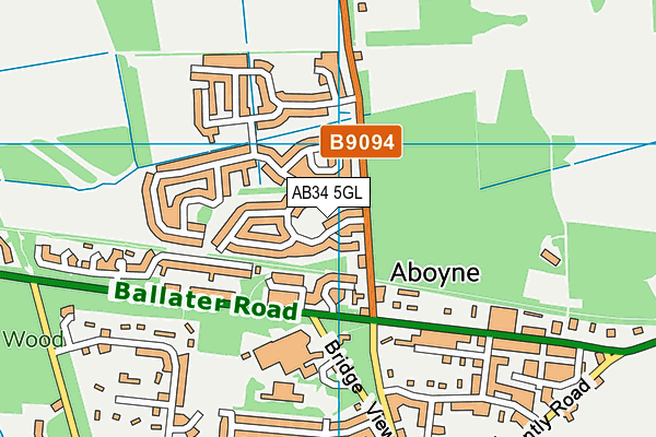 AB34 5GL map - OS VectorMap District (Ordnance Survey)