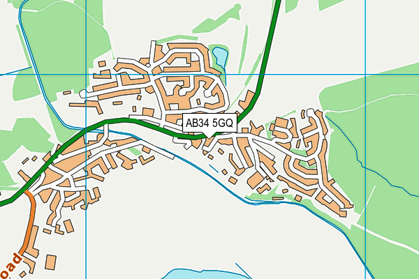 AB34 5GQ map - OS VectorMap District (Ordnance Survey)
