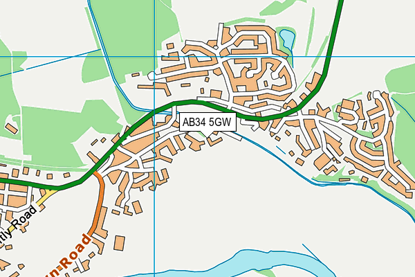AB34 5GW map - OS VectorMap District (Ordnance Survey)