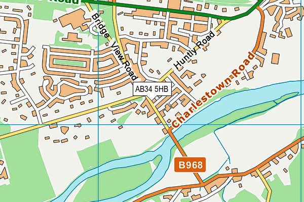 AB34 5HB map - OS VectorMap District (Ordnance Survey)