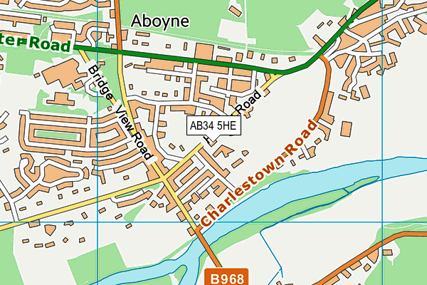 AB34 5HE map - OS VectorMap District (Ordnance Survey)