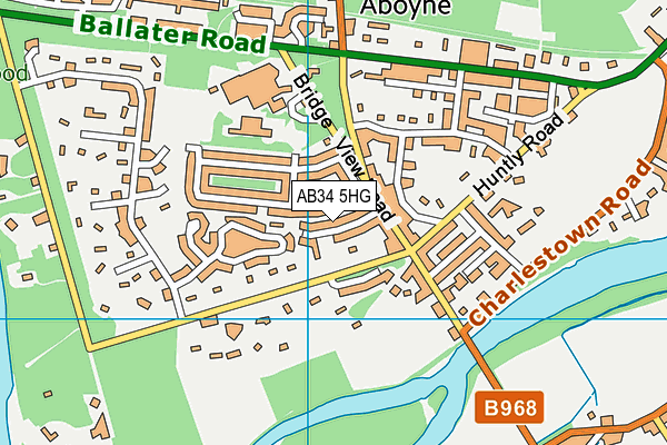 AB34 5HG map - OS VectorMap District (Ordnance Survey)