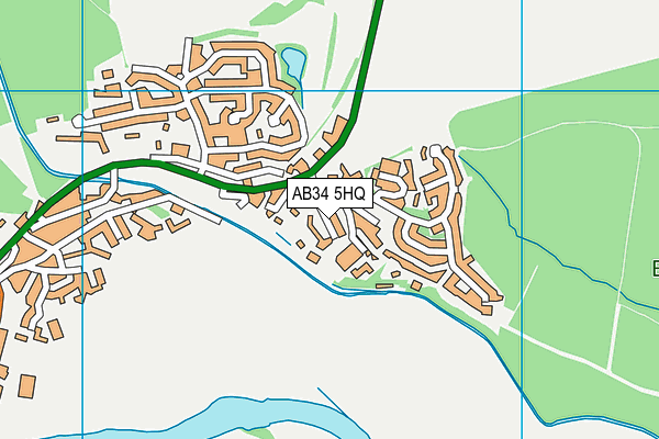 AB34 5HQ map - OS VectorMap District (Ordnance Survey)
