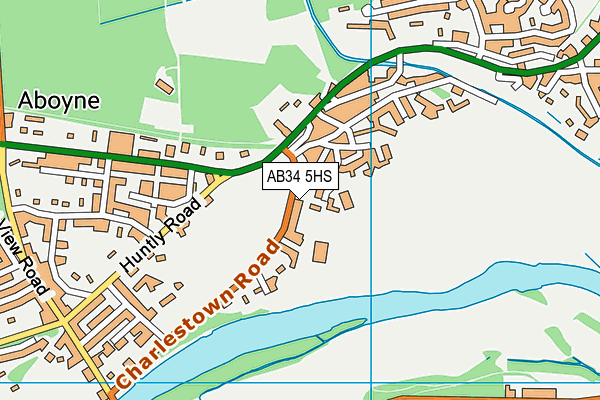 AB34 5HS map - OS VectorMap District (Ordnance Survey)
