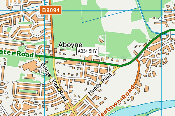 AB34 5HY map - OS VectorMap District (Ordnance Survey)