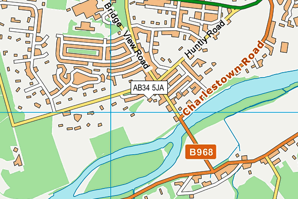 AB34 5JA map - OS VectorMap District (Ordnance Survey)