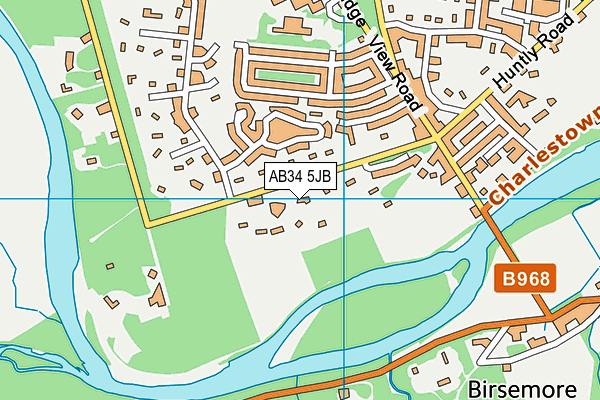 AB34 5JB map - OS VectorMap District (Ordnance Survey)