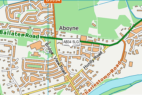 AB34 5LG map - OS VectorMap District (Ordnance Survey)