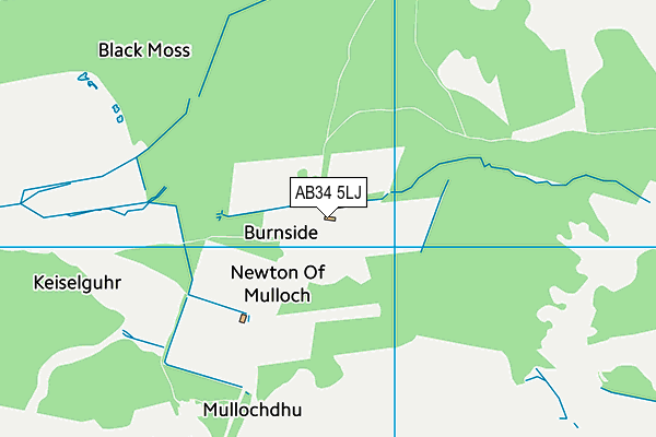 AB34 5LJ map - OS VectorMap District (Ordnance Survey)