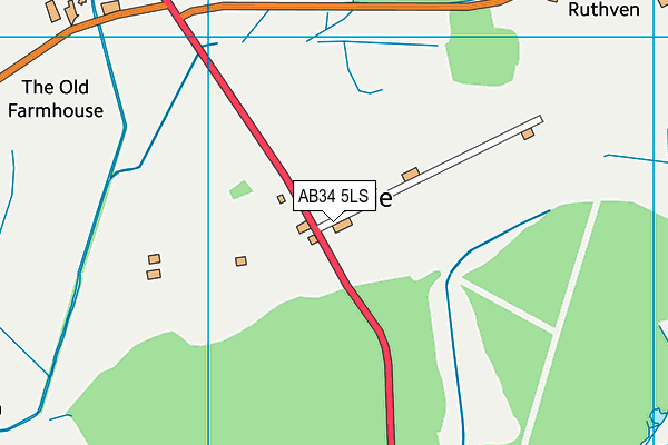 AB34 5LS map - OS VectorMap District (Ordnance Survey)