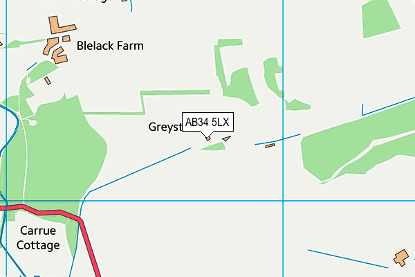 AB34 5LX map - OS VectorMap District (Ordnance Survey)