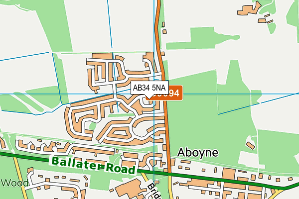 AB34 5NA map - OS VectorMap District (Ordnance Survey)