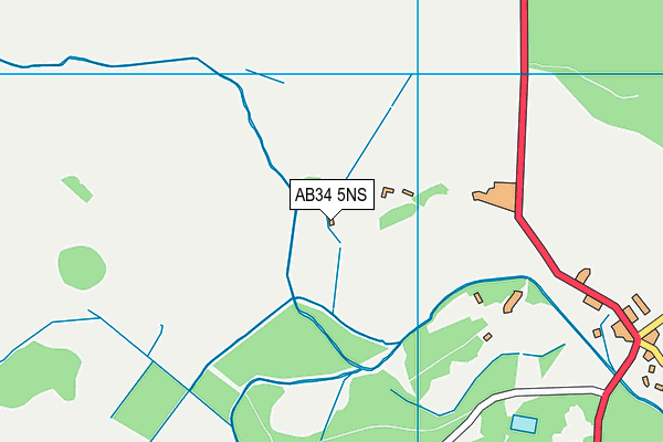 AB34 5NS map - OS VectorMap District (Ordnance Survey)
