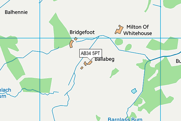AB34 5PT map - OS VectorMap District (Ordnance Survey)
