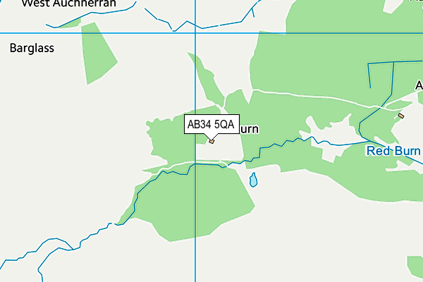 AB34 5QA map - OS VectorMap District (Ordnance Survey)