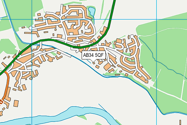 AB34 5QF map - OS VectorMap District (Ordnance Survey)