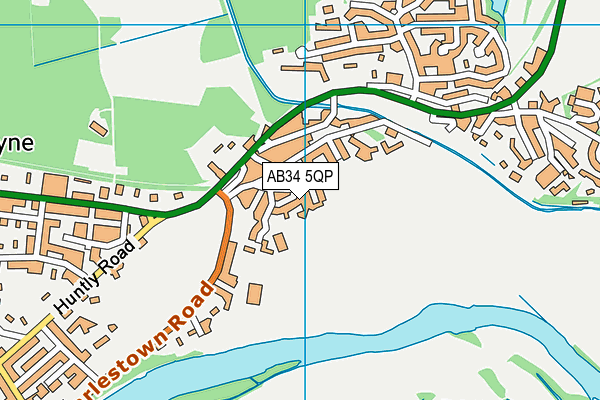 AB34 5QP map - OS VectorMap District (Ordnance Survey)