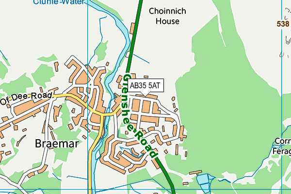 AB35 5AT map - OS VectorMap District (Ordnance Survey)