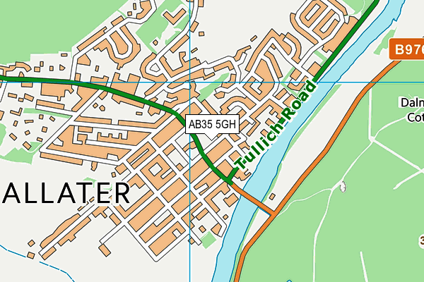 AB35 5GH map - OS VectorMap District (Ordnance Survey)