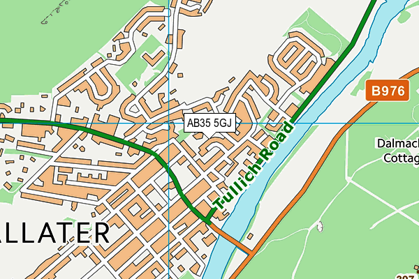 AB35 5GJ map - OS VectorMap District (Ordnance Survey)