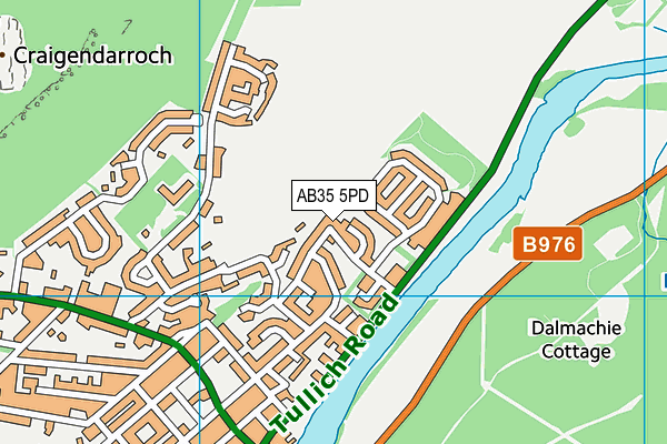 AB35 5PD map - OS VectorMap District (Ordnance Survey)