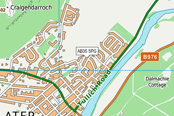 AB35 5PG map - OS VectorMap District (Ordnance Survey)