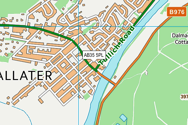 AB35 5PL map - OS VectorMap District (Ordnance Survey)