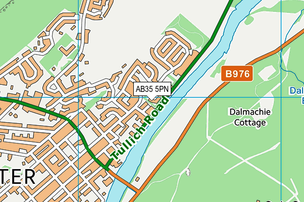 AB35 5PN map - OS VectorMap District (Ordnance Survey)