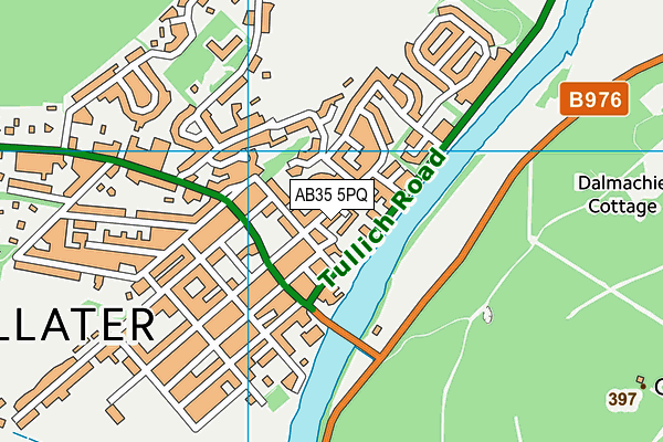 AB35 5PQ map - OS VectorMap District (Ordnance Survey)