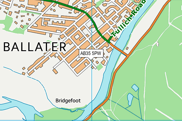 AB35 5PW map - OS VectorMap District (Ordnance Survey)