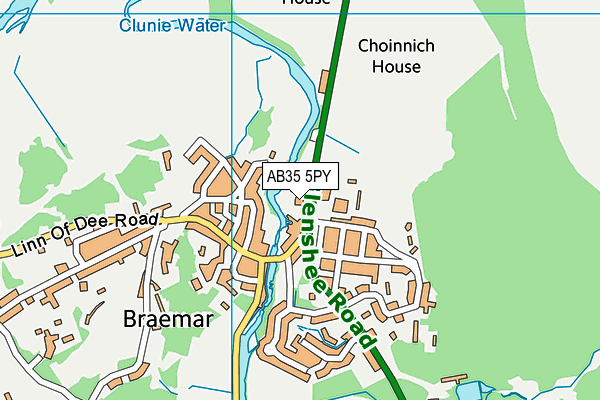 AB35 5PY map - OS VectorMap District (Ordnance Survey)