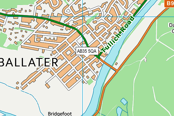 AB35 5QA map - OS VectorMap District (Ordnance Survey)