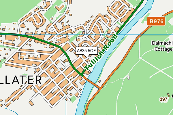 AB35 5QF map - OS VectorMap District (Ordnance Survey)